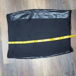 NWT Torrid black stretch pencil skirt vegan leather side panels